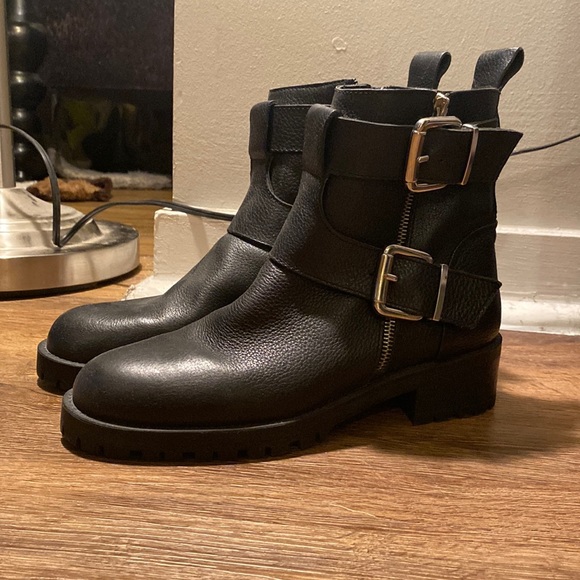 ZARA basic collection combat boots w zippers size 39 - never worn outside - Picture 3 of 14